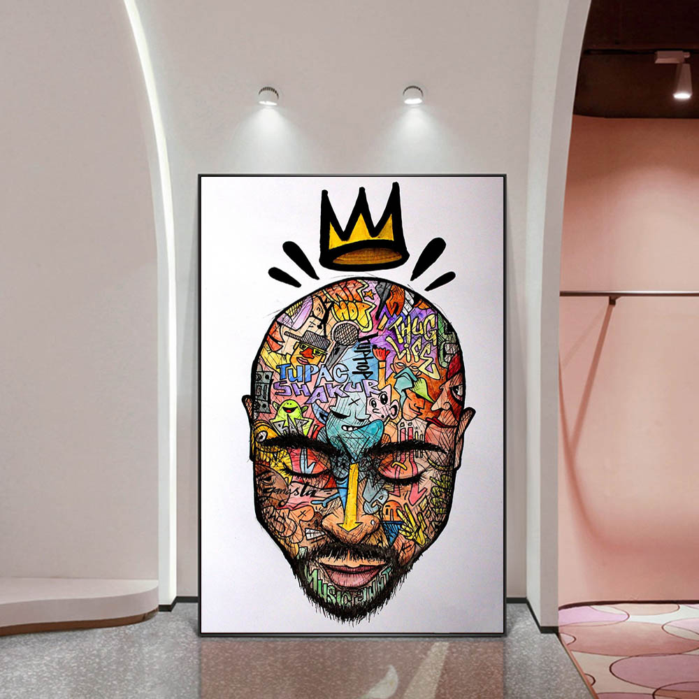 Graffiti Art Portrait Abstract Rapper Wall Art Poster    Home Decor Supply | Online Retail | ShoreShopper.com