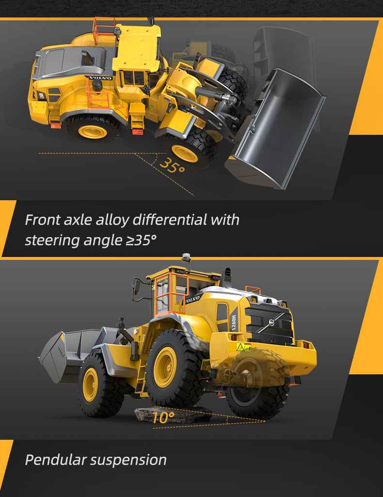 RC MODEL  Car 1/16 RC Full Metal Loader Excavator Electric Remote Control Alloy  Excavator Engineering Model Cars Boy Kids Toys