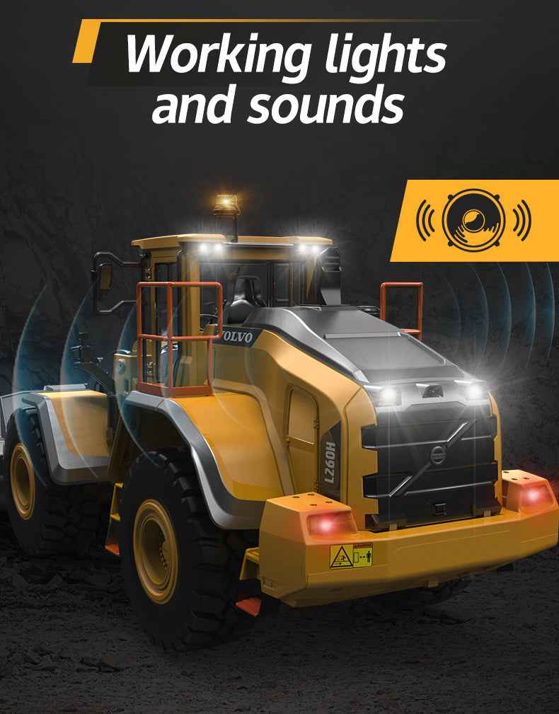 RC MODEL  Car 1/16 RC Full Metal Loader Excavator Electric Remote Control Alloy  Excavator Engineering Model Cars Boy Kids Toys