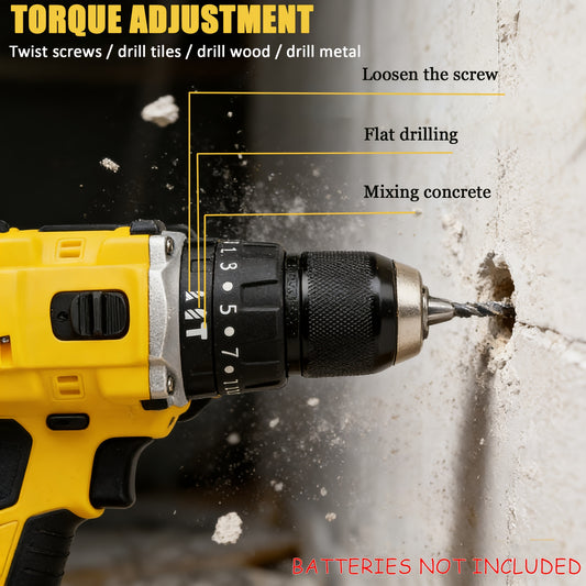 DCD805 20V Cordless Electric Tool | Brushless Impact Drill, Multi-functional Hand Drill, Lithium-ion Battery Powered (Batteries Not Included) - ShoreCo.Shop