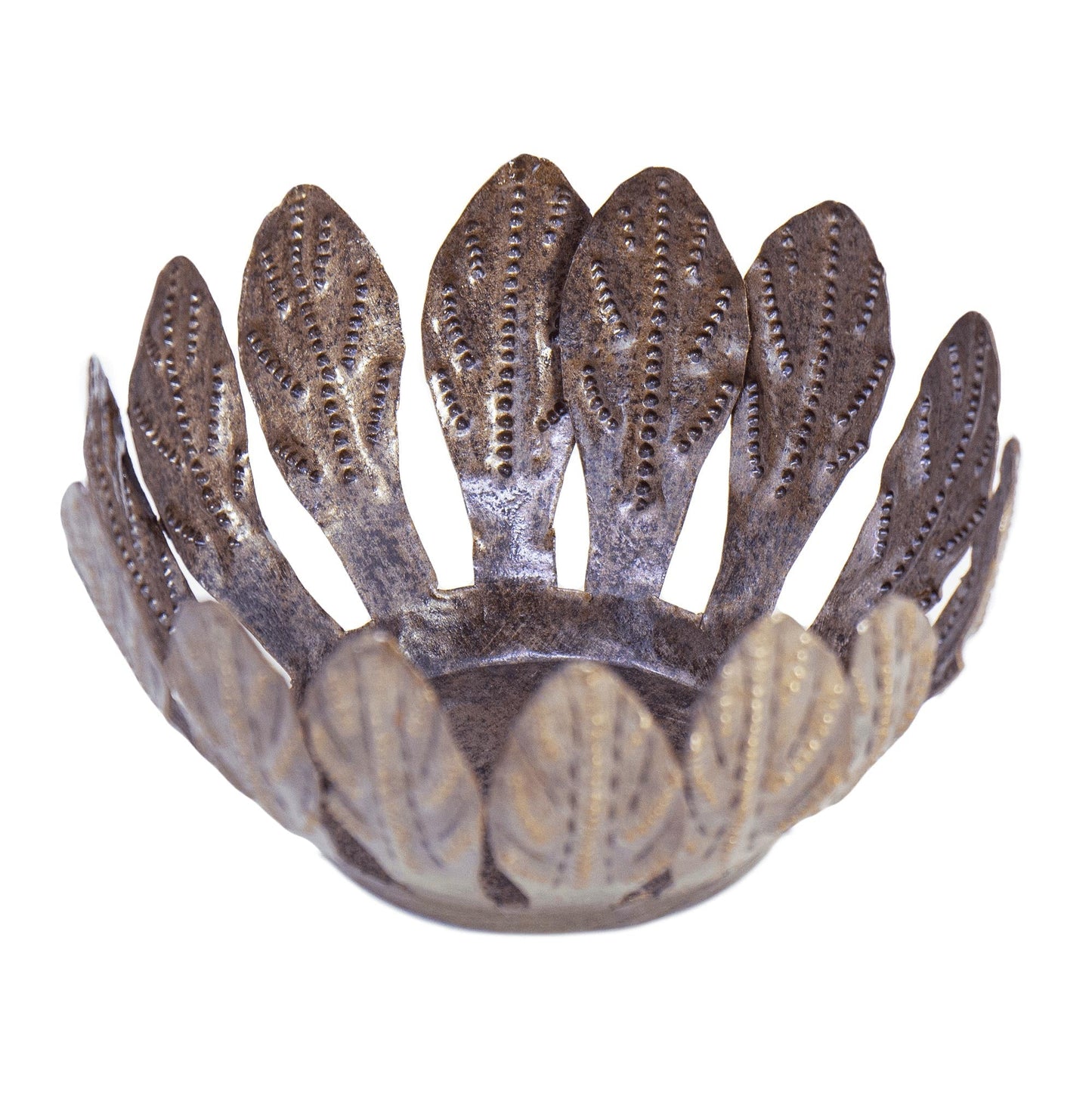 Decorative Drum Art Bowl or Votive, Mango Leaf    Home Decor Supply | Online Retail | ShoreShopper.com