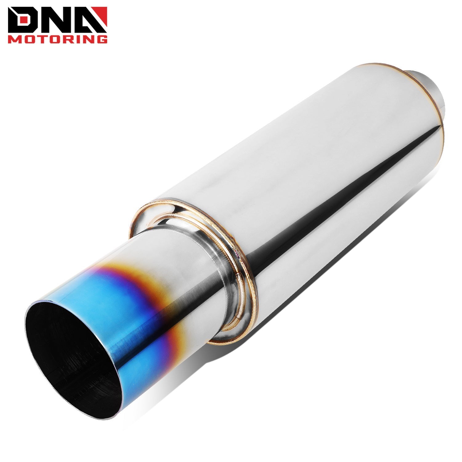 DNA MOTORING Stainless Steel Straight-Through Exhaust Muffler    Home Decor Supply | Online Retail | ShoreShopper.com