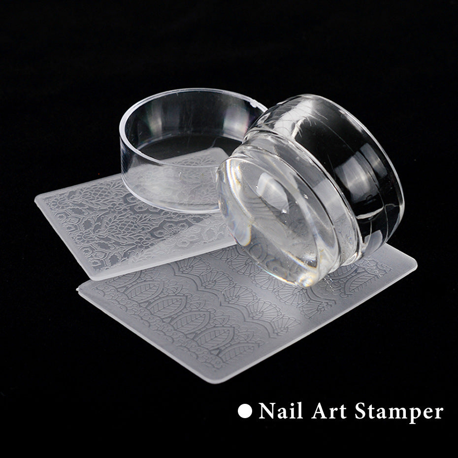 Nail Art Transparent Transfer Stamp Three-color Cover    Home Decor Supply | Online Retail | ShoreShopper.com