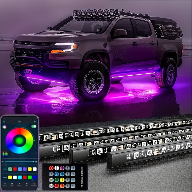 Car Lighting Kit, RGB Floor Lighting with Music Synchronization, Remote And App Control, Multiple Color Combinations, Remote Compatibility    Home Decor Supply | Online Retail | ShoreShopper.com
