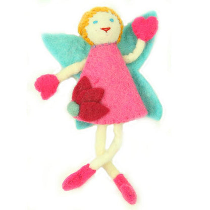Hand Felted Tooth Fairy Pillow - Blonde with Pink Dress - Global Groove    Home Decor Supply | Online Retail | ShoreShopper.com