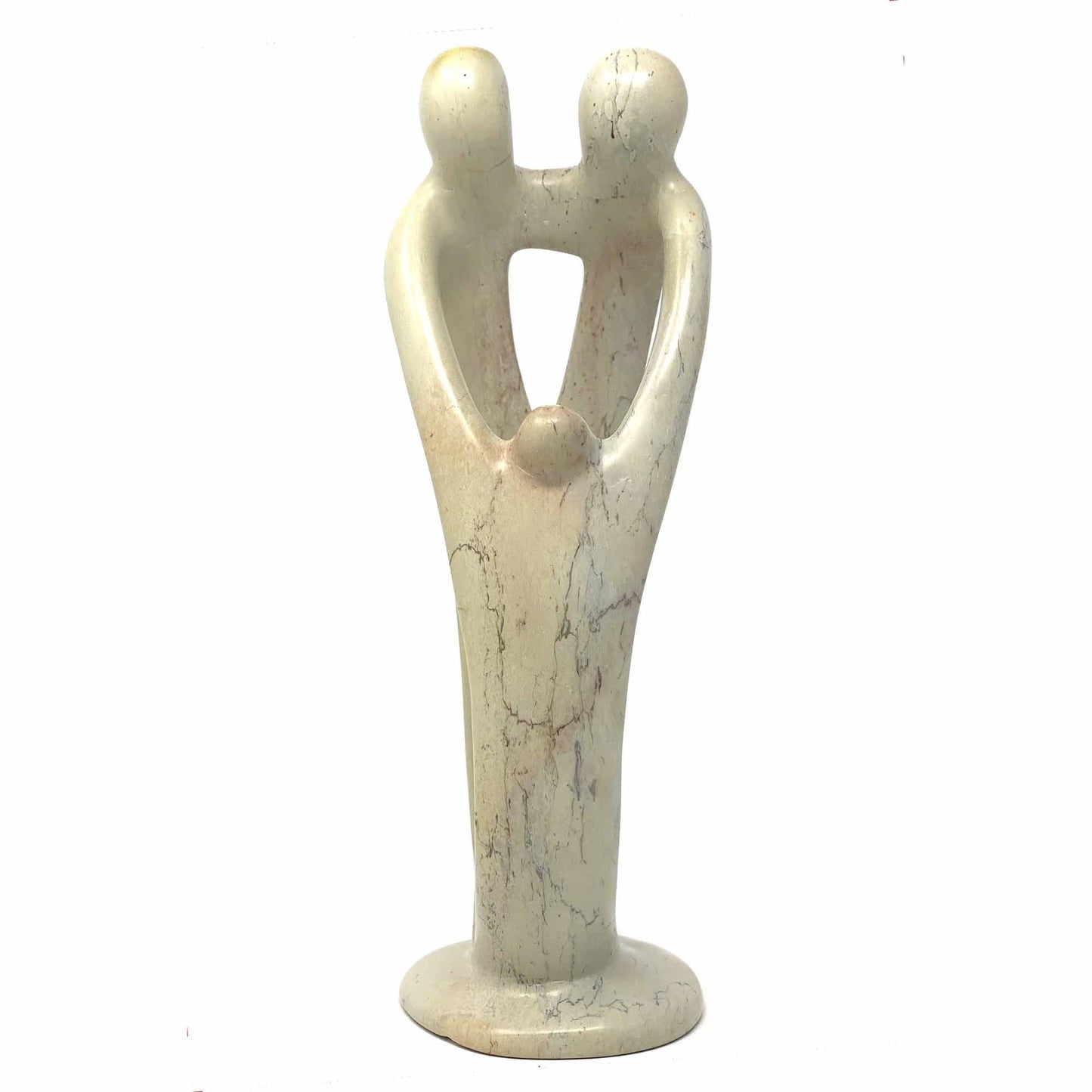 Natural 8-inch Tall Soapstone Family Sculpture - 2 Parents 1 Child - Smolart    Home Decor Supply | Online Retail | ShoreShopper.com