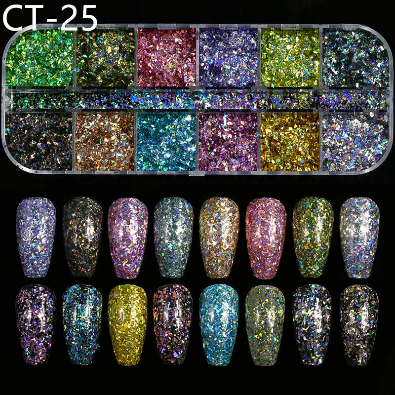 Nail Art Bright Powder Laser Symphony Candy Paper Nail Sticker    Home Decor Supply | Online Retail | ShoreShopper.com