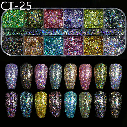 Nail Art Bright Powder Laser Symphony Candy Paper Nail Sticker    Home Decor Supply | Online Retail | ShoreShopper.com
