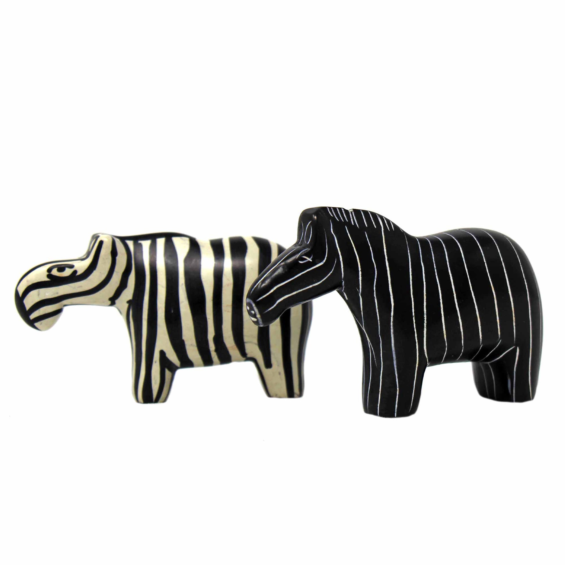Zebra Soapstone Sculptures, Set of 2    Home Decor Supply | Online Retail | ShoreShopper.com