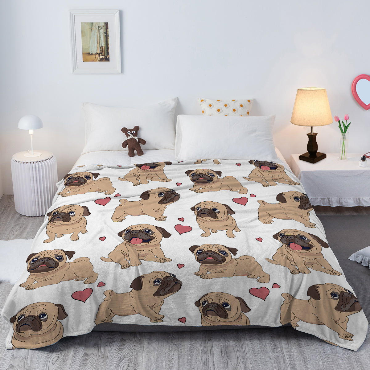 1pc Cute Khabba Dog Cute And Fun Pattern Soft Printed Flannel Sofa Blanket Comfortable And Warm Home Use Suitable For Bed Sofa Camping And Multi Scene Seasonal Use    Home Decor Supply | Online Retail | ShoreShopper.com