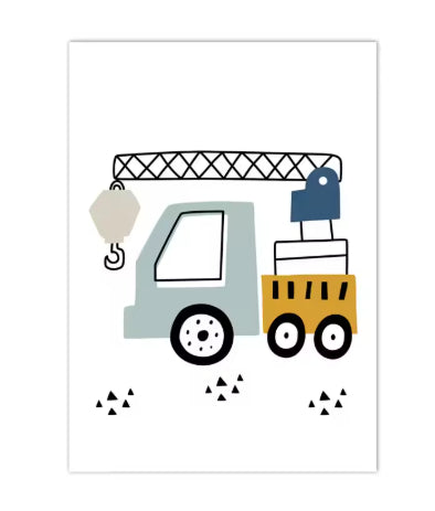 Excavator Canvas Art Poster Decoration Painting    Home Decor Supply | Online Retail | ShoreShopper.com