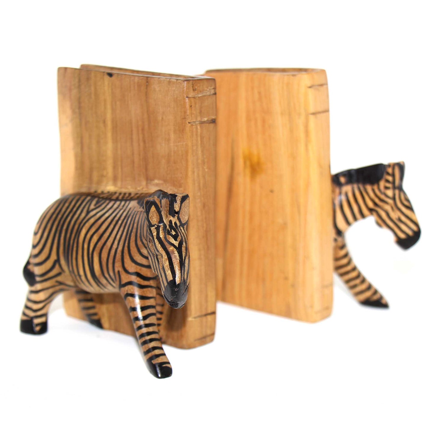 Carved Wood Zebra Book Ends, Set of 2    Home Decor Supply | Online Retail | ShoreShopper.com