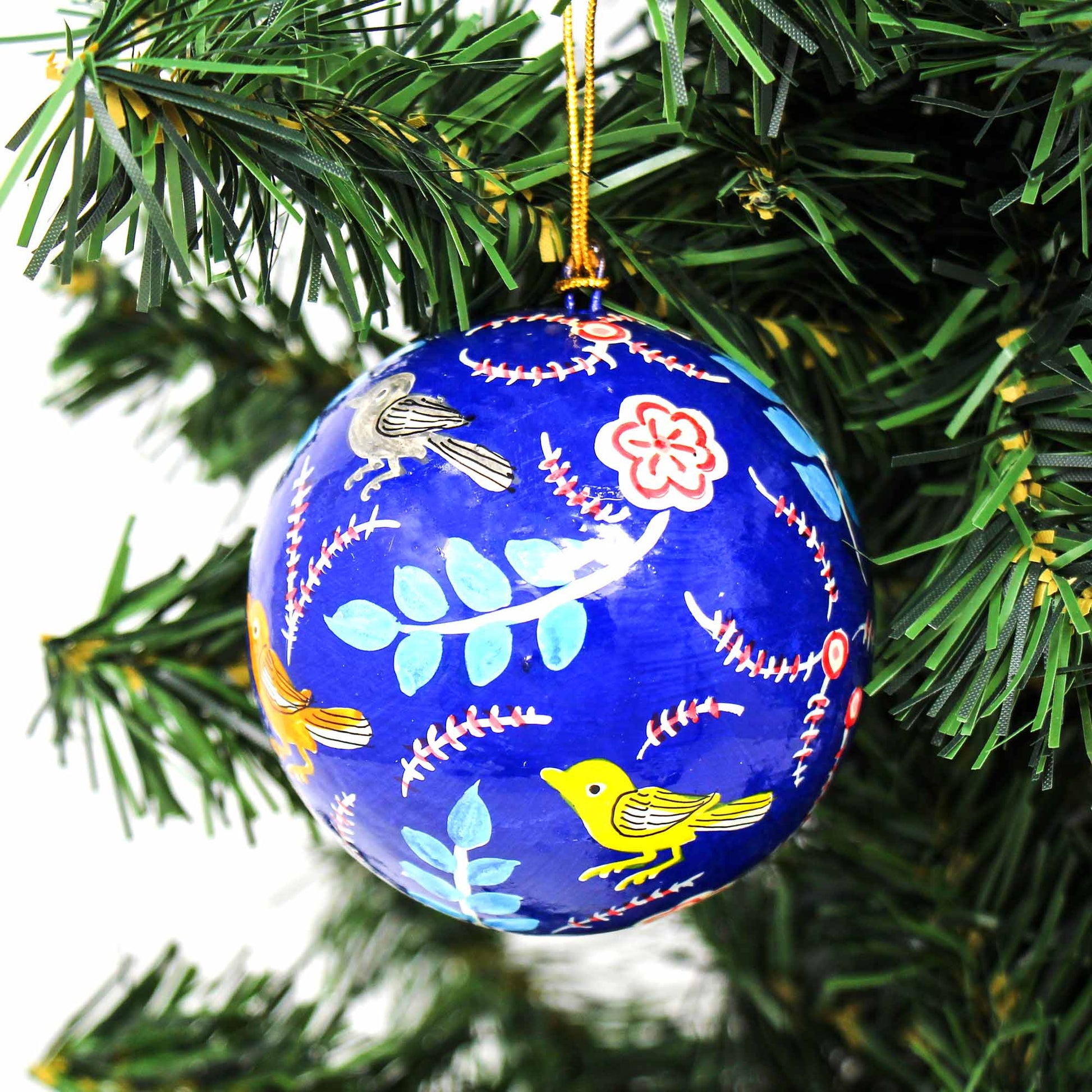 Handpainted Birds with Flowers Ornament, Set of 2    Home Decor Supply | Online Retail | ShoreShopper.com