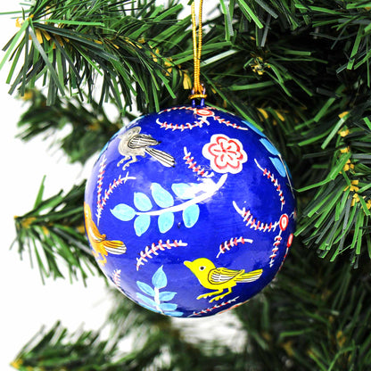 Handpainted Birds with Flowers Ornament, Set of 2    Home Decor Supply | Online Retail | ShoreShopper.com
