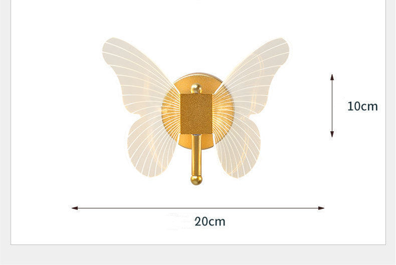 Butterfly Wall Lamp Light Luxury Bedside Warm Decoration    Home Decor Supply | Online Retail | ShoreShopper.com