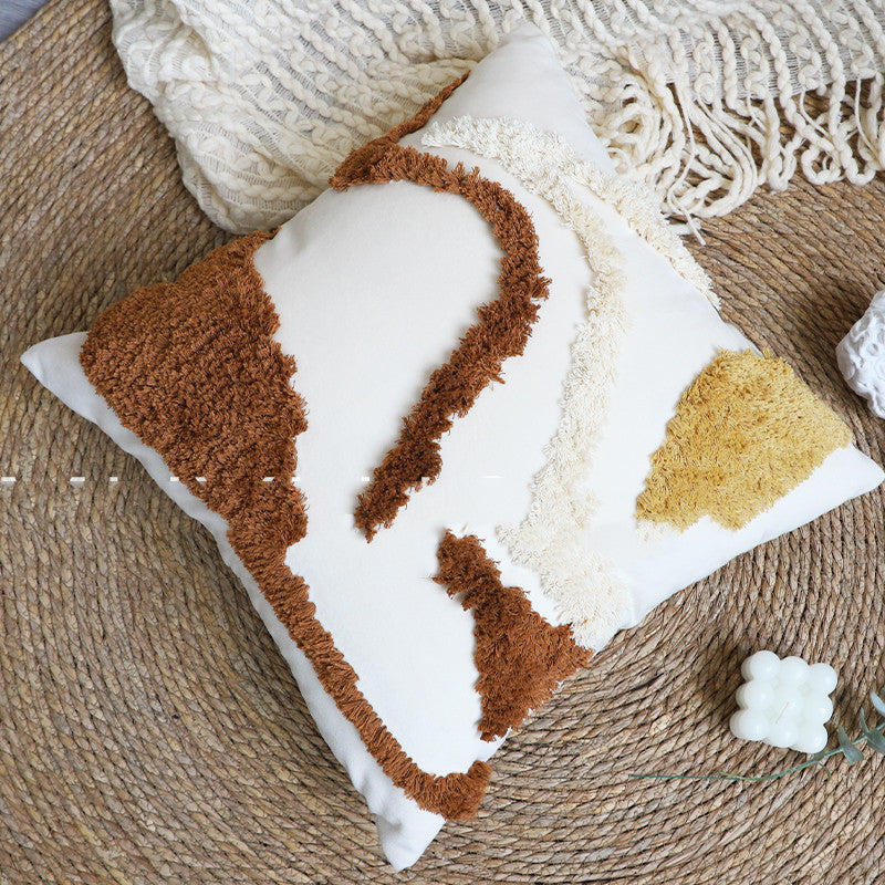 Contrasting Color Art Tufted Pillow Pillow    Home Decor Supply | Online Retail | ShoreShopper.com