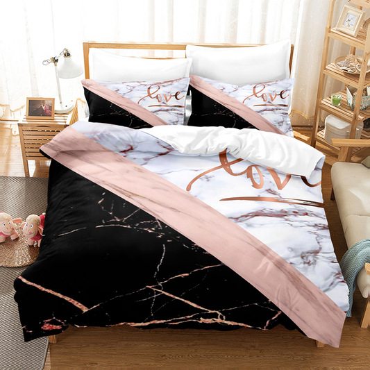 Three Art Marble Home Textile Linen Sheets    Home Decor Supply | Online Retail | ShoreShopper.com