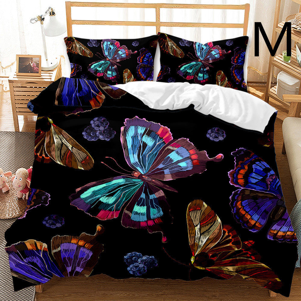 Butterfly Series Three-piece Bedding Quilt Cover Set    Home Decor Supply | Online Retail | ShoreShopper.com