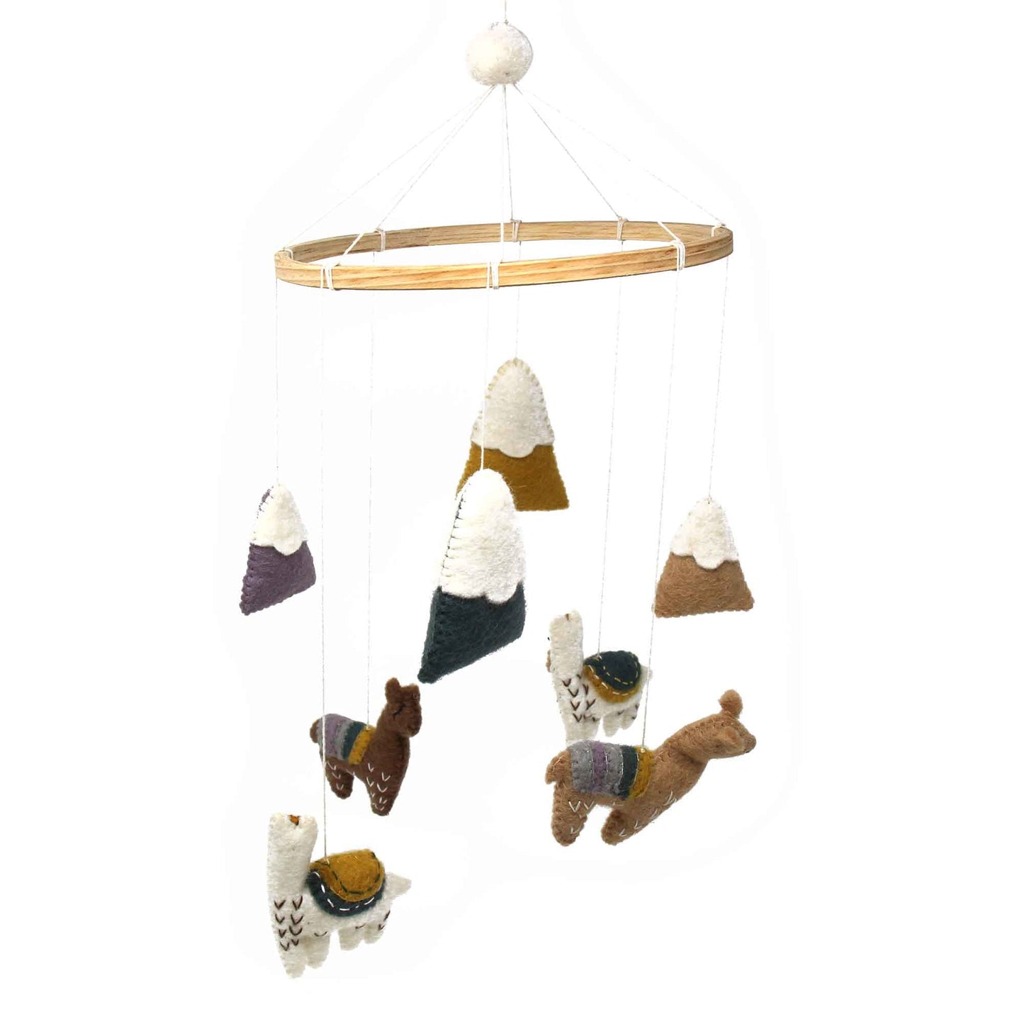 Hand Crafted Felt Little Llamas Mobile    Home Decor Supply | Online Retail | ShoreShopper.com