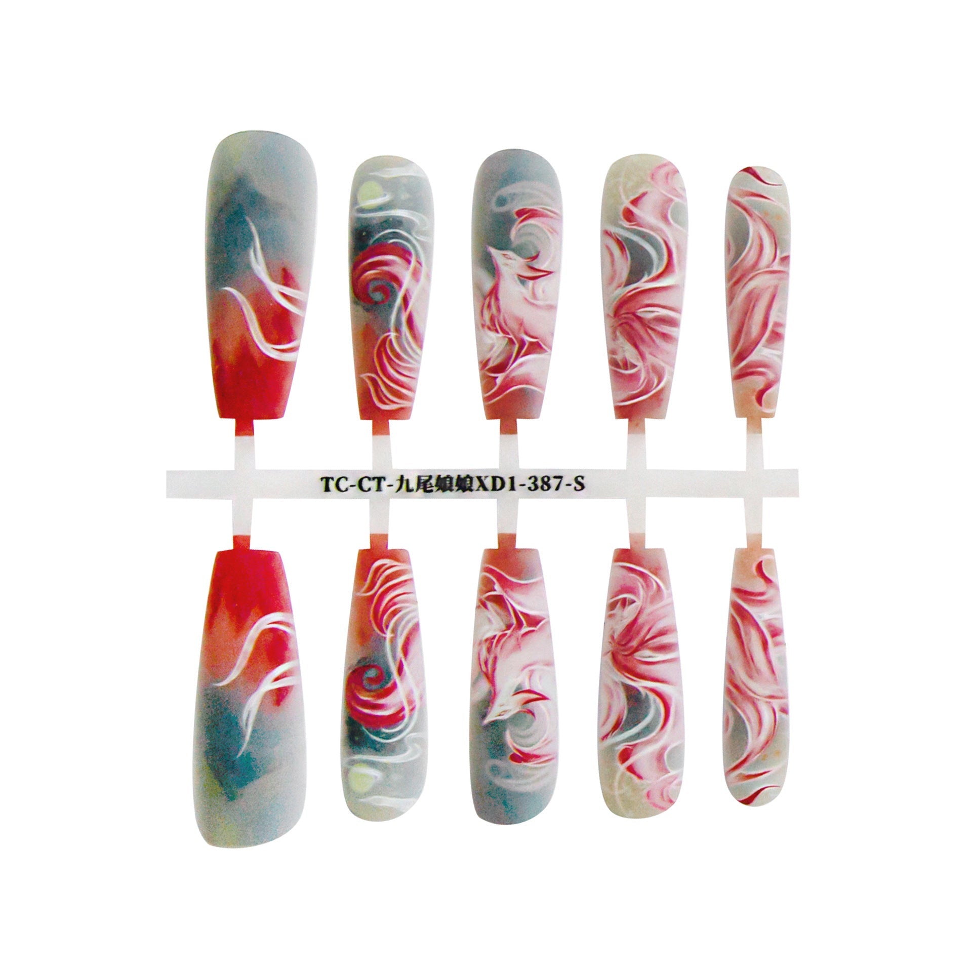 Nine-tail Lady Long Ladder Plated Crystal Suede Frosted Sealing Nail Art    Home Decor Supply | Online Retail | ShoreShopper.com