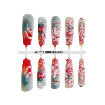 Nine-tail Lady Long Ladder Plated Crystal Suede Frosted Sealing Nail Art    Home Decor Supply | Online Retail | ShoreShopper.com