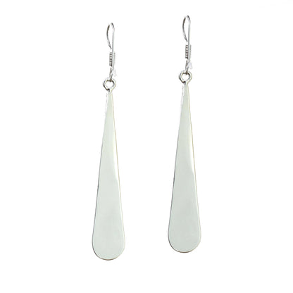 Taxco Silver Black Onyz & Abalone Zebra Long Teardrop Earrings    Home Decor Supply | Online Retail | ShoreShopper.com