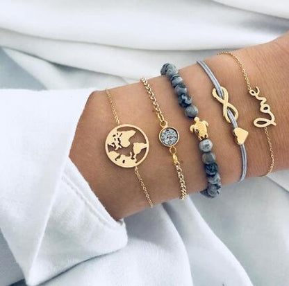 Bead Chain Bracelet Set Anklet - ShoreCo.Shop