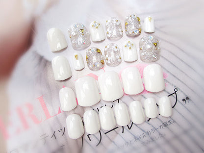Finished Nail Art Magazine Style Beautiful Bride Fake Nails    Home Decor Supply | Online Retail | ShoreShopper.com
