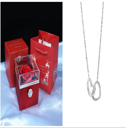 Rotating Soap Flower Rose Gift Box Creative Rotating Rose Jewelry Packaging Box Valentine's Day Gift For Women    Home Decor Supply | Online Retail | ShoreShopper.com