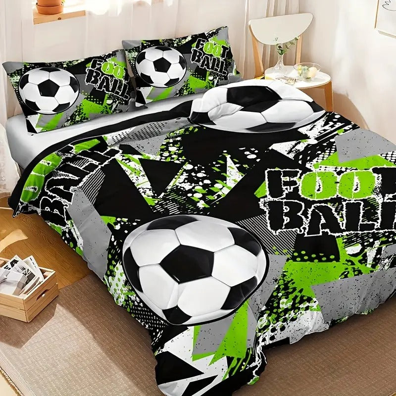 Fashion Down Quilt Cover Suit Football Printed Bedding Soft And Comfortable Suitable For Bedroom    Home Decor Supply | Online Retail | ShoreShopper.com