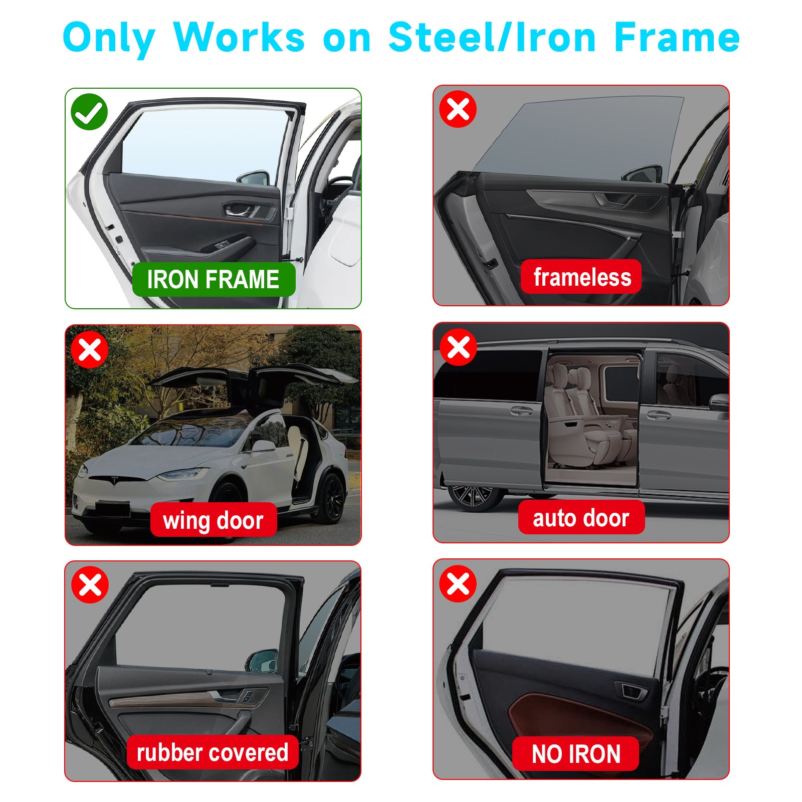 [Magnetic Car Window Shades] 2-Layer Magnetic Car Window Shades - Mesh & Blackout Fabric, Tassel Design for Side/Back Windows - Block UV Rays Privacy Curtain    Home Decor Supply | Online Retail | ShoreShopper.com