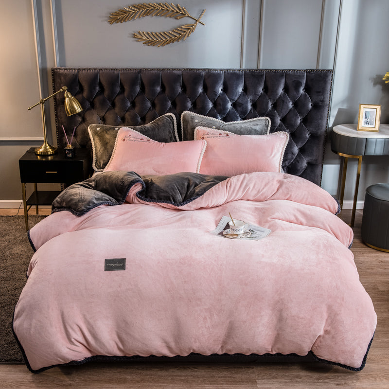 Single Piece Of Velvet Milk Velvet Solid Color Quilt Cover    Home Decor Supply | Online Retail | ShoreShopper.com