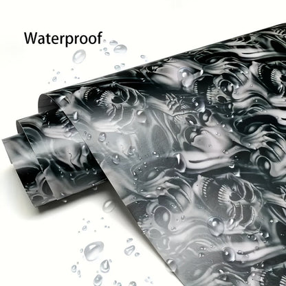 Skull Decal Sticker 11.81in X 59.84in (30x152cm) 3D Wall Art Gothic-Halloween-Motorcycle Decor Waterproof Self-Adhesive Removable Vinyl Cyberpunk Grunge Style for Walls, Vehicles, Windows    Home Decor Supply | Online Retail | ShoreShopper.com