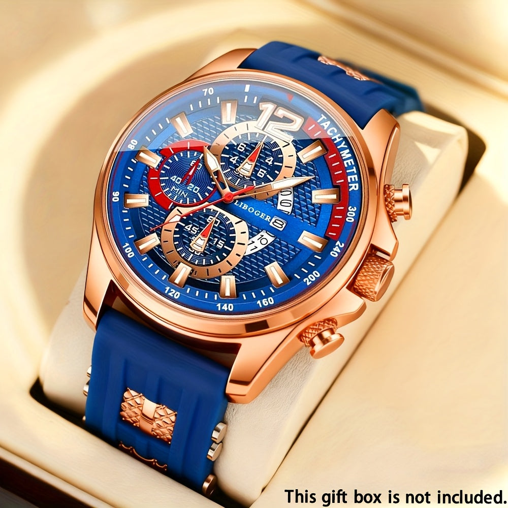 1pc Men'S Fashion Casual Quartz Watch, Silicone Strap, Date Display - Stylish Casual Wristwatch for Casual Attire, Casual Wristwatch | Sporty Watch Design | Quartz Movement, Thanksgiving, Christmas The Perfect Gift Reloj Para    Home Decor Supply | Online Retail | ShoreShopper.com