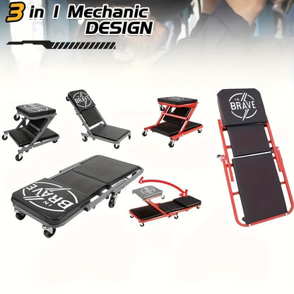 Pro-Series 3-in-1 Foldable Mechanic Creeper & Repair Platform | 550lbs Capacity    Home Decor Supply | Online Retail | ShoreShopper.com
