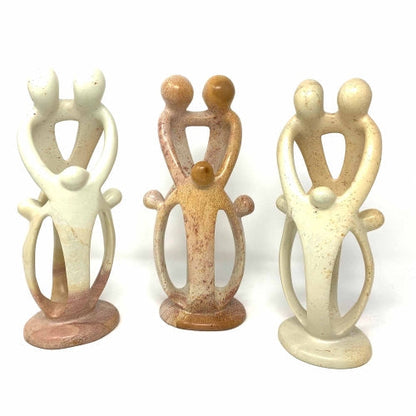 Natural Soapstone Family Sculpture - 2 Parents, 3 Children - Smolart    Home Decor Supply | Online Retail | ShoreShopper.com