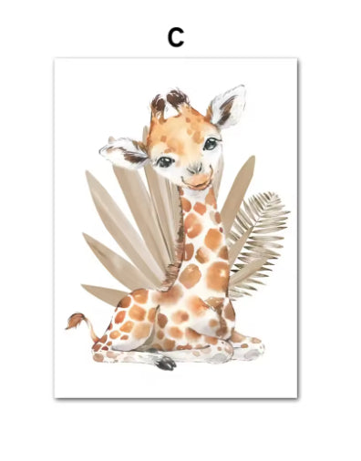 Jungle Animal Children's Room Wall Art Canvas Painting    Home Decor Supply | Online Retail | ShoreShopper.com