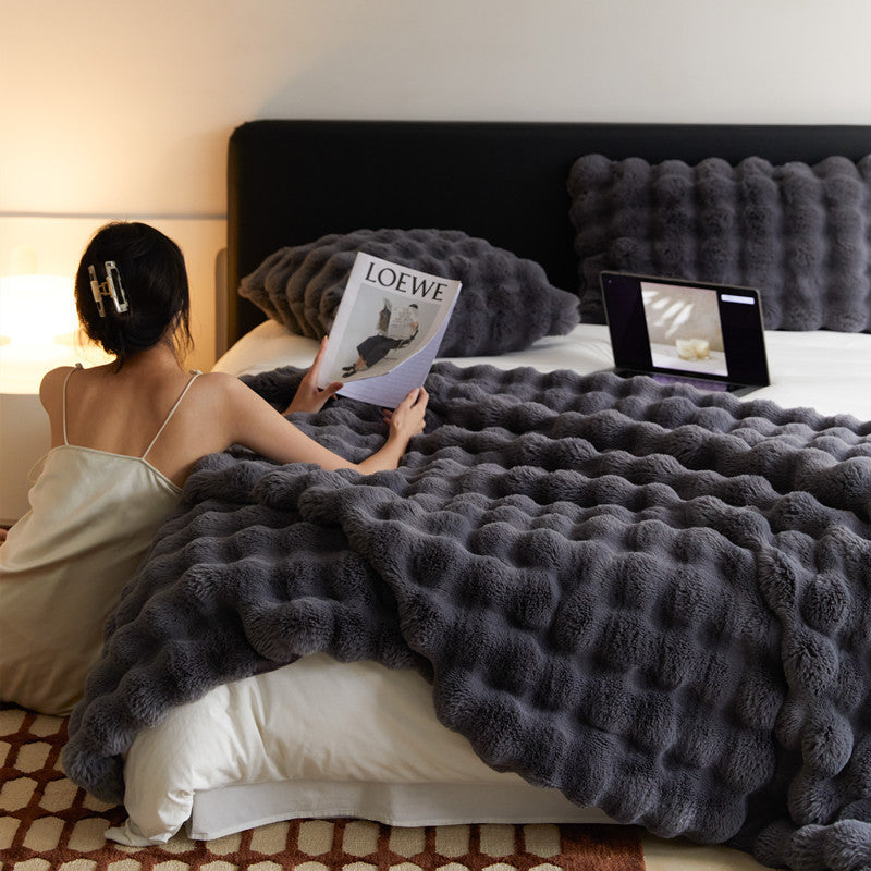 The Fur Rabbit Hair Sofa Blanket Is Simple And Luxurious    Home Decor Supply | Online Retail | ShoreShopper.com