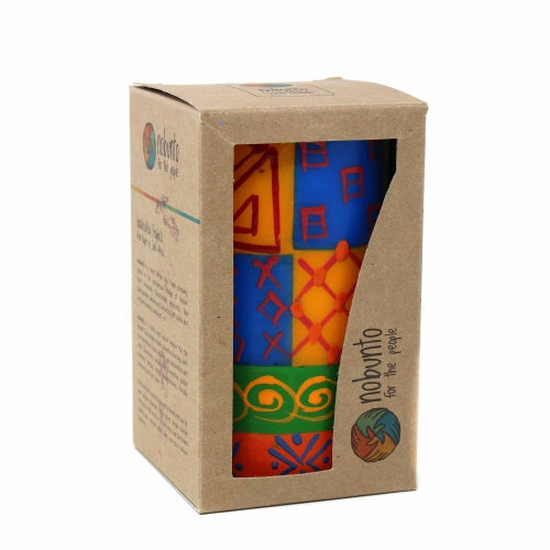 Single Boxed Hand-Painted Pillar Candle - Shahida Design - Nobunto    Home Decor Supply | Online Retail | ShoreShopper.com
