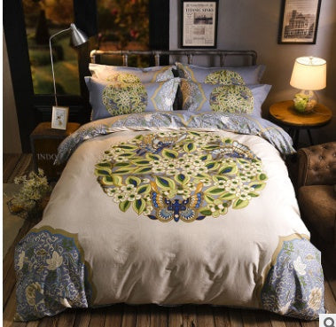 Cotton cartoon active thickening sanding four-piece cotton wedding gift linen quilt cover bedding    Home Decor Supply | Online Retail | ShoreShopper.com