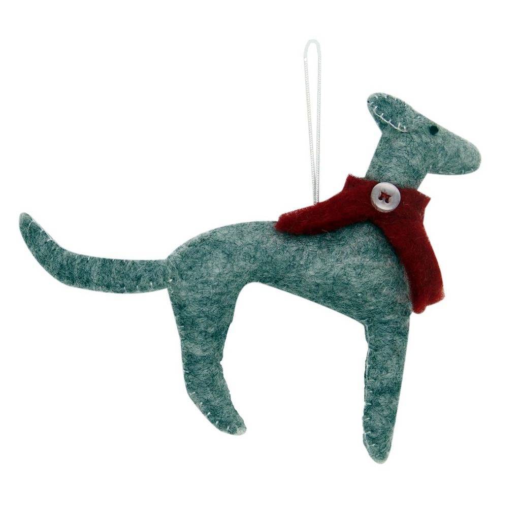 Greyhound Felt Ornament - Global Groove (H)    Home Decor Supply | Online Retail | ShoreShopper.com