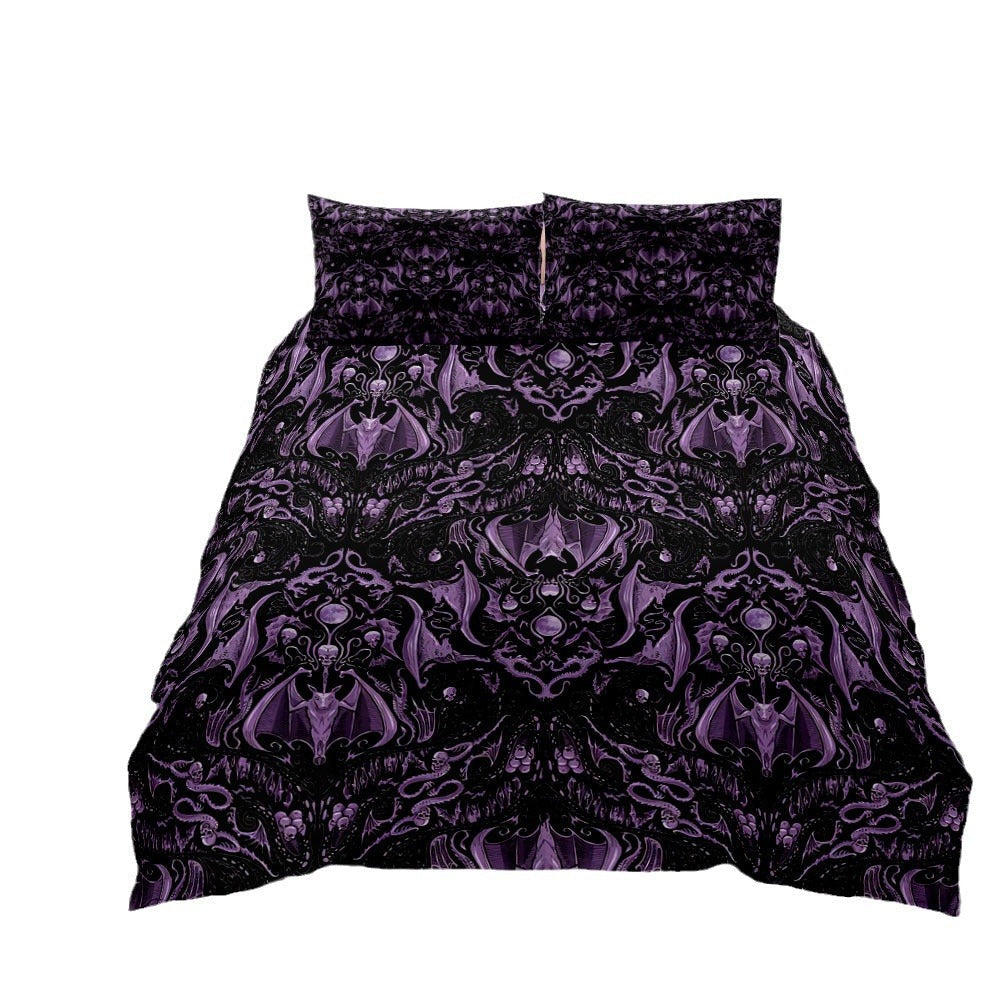 Gothic Bat Digital Printed Quilt Cover Three-piece Set    Home Decor Supply | Online Retail | ShoreShopper.com