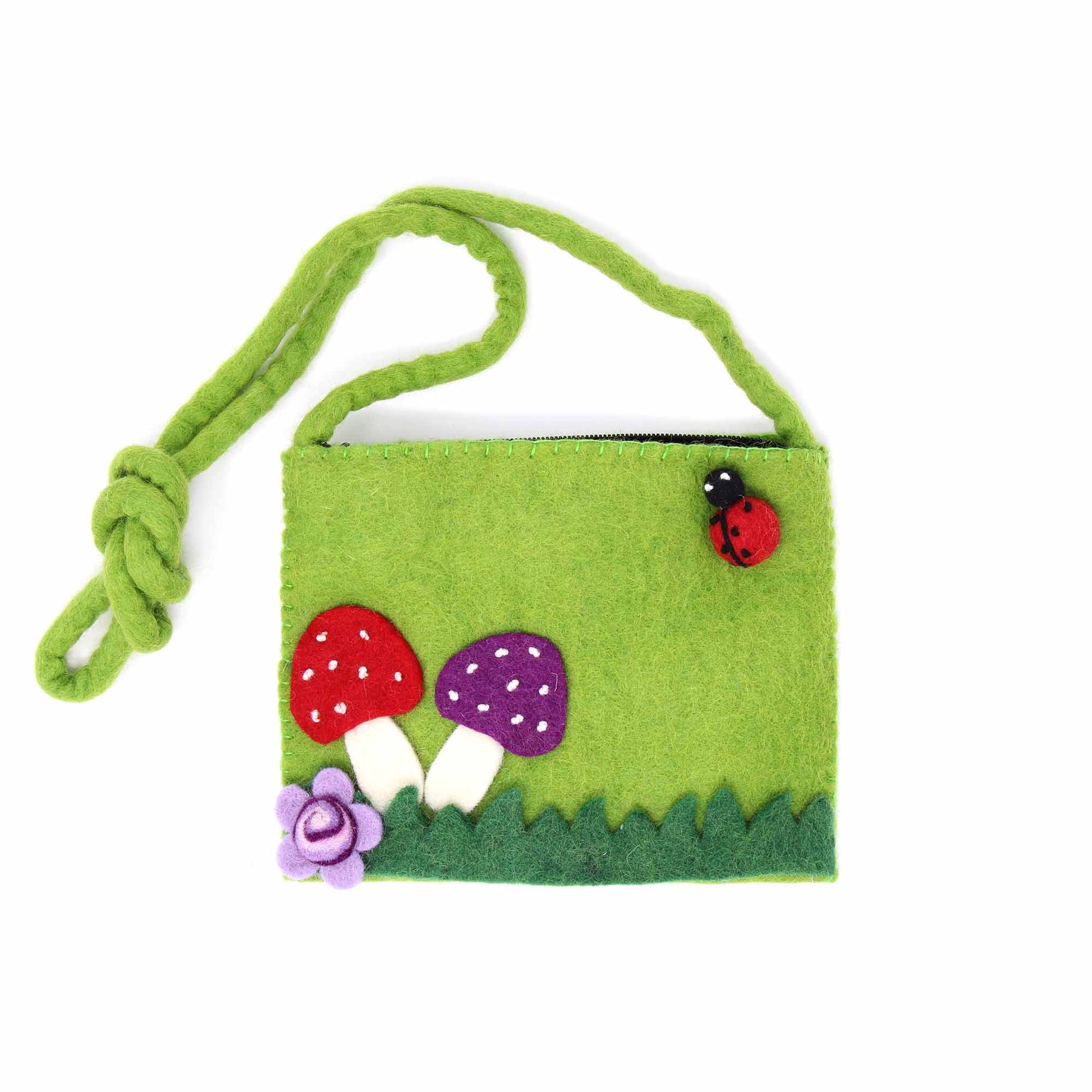 Felt Mushroom Purse - Global Groove (P)    Home Decor Supply | Online Retail | ShoreShopper.com