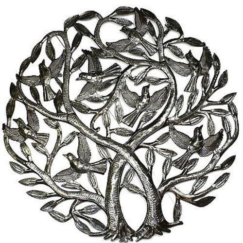 Double Tree of Life Metal Wall Art 24-inch Diameter - Croix des Bouquets    Home Decor Supply | Online Retail | ShoreShopper.com