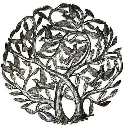 Double Tree of Life Metal Wall Art 24-inch Diameter - Croix des Bouquets    Home Decor Supply | Online Retail | ShoreShopper.com