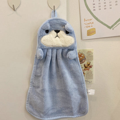 Towels Can Hang Coral Fleece Absorbent Towels To Wipe Face Bathroom Children    Home Decor Supply | Online Retail | ShoreShopper.com