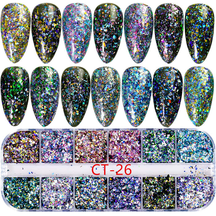 Nail Art Bright Powder Laser Symphony Candy Paper Nail Sticker    Home Decor Supply | Online Retail | ShoreShopper.com