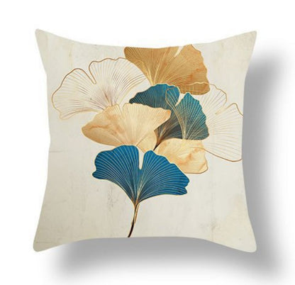 Ginkgo Leaf Printed Peach Skin Velvet Pillowcase    Home Decor Supply | Online Retail | ShoreShopper.com