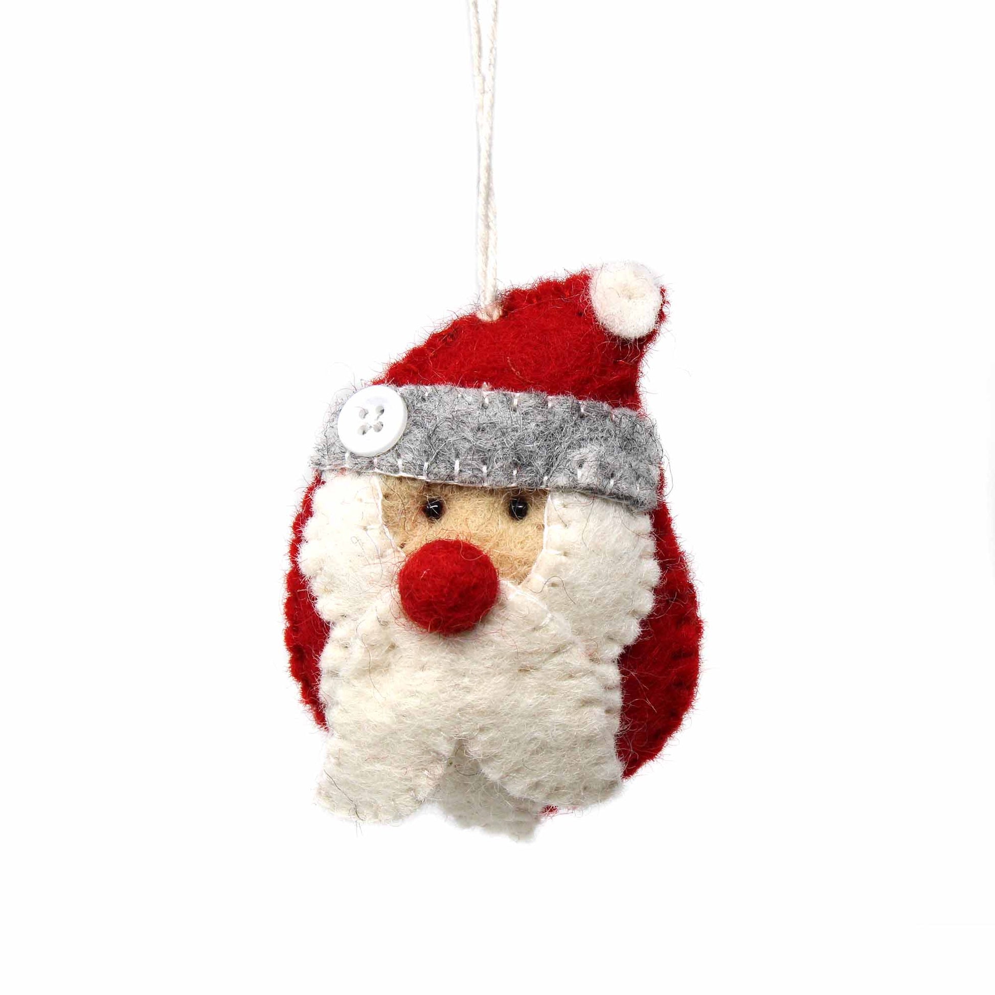Hand Felted Christmas Ornament: Santa - Global Groove (H)    Home Decor Supply | Online Retail | ShoreShopper.com