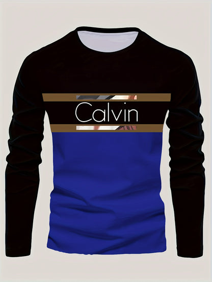 Men'S 3D Digital Printing Crew Neck Long-sleeved T-shirt | Casual Style, Slight Stretch Fabric, All Over Print, Regular Fit, Ideal for Fall/Winter, Perfect Gift for Family and Friends    Home Decor Supply | Online Retail | ShoreShopper.com